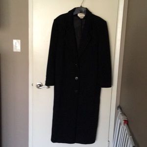 Black long pea coat